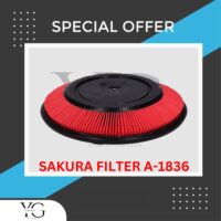 AIR FILTER - NISSAN SUNNY B12 B13 B14 PULSAR N13 N14 GA15# 1990'-1995' - A-1836 - 16546-77A10