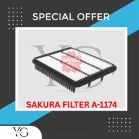 AIR FILTER - TOYOTA LANCRUISER UZJ100 2UZ FE  PRADO KZJ120 5L KDJ150 1KD FTV - A-1174 - 17801-50040