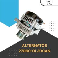 ALTERNATOR - TOYOTA HILUX REVO D4D KUN25 VIGO 2GD 2KD 85A 7PK (2PIN) PLATINIUM (CLUTCH PULLEY) BLACK COVER - 27060-0L200AN