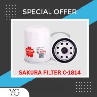 OIL FILTER - NISSAN	180SX S13 BLUEBIRD U13 2.0L SR20 LAUREL C35 SKYLINE R34 RB200 RB25 2.0L 2.5L - C-1814 - 15208-53J00