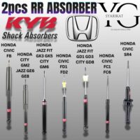 2PCS RR KYB Excel-G ABSORBER – HONDA CIVIC FB / CITY GM2 / JAZZ GE6 GE8 / JAZZ GK3 GK5 / CITY GM6 / CIVIC FD1 FD2 / CITY GD8 / JAZZ GD1 GD3 / CIVIC FC1 FC6 / CIVIC SR4