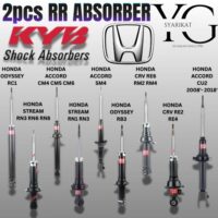 2PCS RR KYB Excel-G ABSORBER – HONDA ODYSSEY RC1 / STREAM RN3 RN6 RN8 / ACCORD CM4 CM5 CM6 / STREAM RN1 RN3 / ACCORD SM4 / ODYSSEY RB3 / CRV RE6 RM2 RM4 / CRV RE2 RE4 / ACCORD CU2