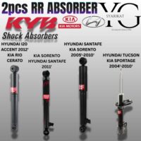 2PCS RR KYB Excel-G ABSORBER – HYUNDAI I20 / ACCENT 2012' / KIA RIO CERATO / SORENTO 2014' / SANTAFE 2014' / SORENTO 2005'-2010' / SANTAFE 2005'-2010' / TUCSON 2004'-2010' / SPORTAGE 2004'-2010'