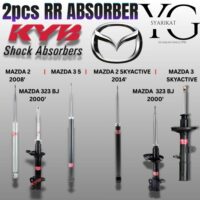 2PCS RR KYB Excel-G ABSORBER – MAZDA 2 2008' / MAZDA 2 SKYACTIV 2014' / MAZDA 3 / MAZDA 5 / MAZDA 3 SKYACTIV / MAZDA 323 BJ 2001'