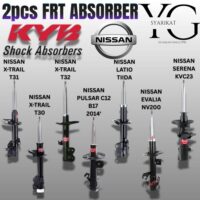 2PCS FRT KYB Excel-G ABSORBER – NISSAN X-TRAIL T30 / X-TRAIL T31 / X-TRAIL T32 / PULSAR C12 B17 2014' / LATIO TIIDA / EVALIA NV200 / SERENA C23