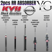 2PCS RR KYB Excel-G ABSORBER – NISSAN MARCH K13 / ALMERA N17 / LATIO LIVINA / LATIO BLUEBIRD G11 / SUNNY B15 N16 / SUNNY B14 N15