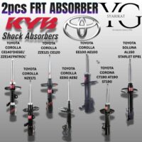 2PCS FRT KYB Excel-G ABSORBER – TOYOTA COROLLA CE140 'DIESEL' ZZE141 'PATROL' / COROLLA ALTIS NZE171 / COROLLA CE120 'DIESEL' ZZE121 'PATROL' / COROLLA EE90 AE92 / COROLLA EE100 AE100 / CORONA CT190 AT190 ST190 / SOLUNA AL50 / STARLET EP91