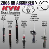 2PCS RR KYB Excel-G ABSORBER – TOYOTA CHR ZGX11 / ETIOS 1.5L 2NRFE / WIGO 2015' / GT86 SUBARU BRZ / HARRIER RX30 RX350 2003'-2007' / LEXUS ES300