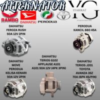 ALTERNATOR - DAIHATSU FEROZA RUSA / MOVE KELISA KENARI / TERIOS J201 AVANZA 3SZ / TERIOS G102 APPLAUSE A101 / KANCIL 660