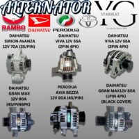 ALTERNATOR - DAIHATSU SIRION AVANZA / VIVA [2PIN] / VIVA [3PIN] / GRAN MAX [4S/PIN] / AXIA BEZZA / GRAN MAX [1PIN BLACK COVER]