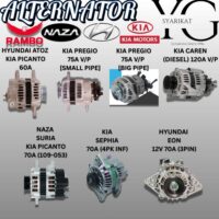 ALTERNATOR - HYUNDAI ATOZ KIA PICANTO / PREGIO [SMALL PIPE] / PREGIO [BIG PIPE] / CAREN [DIESEL] / NAZA SURIA PICANTO / SEPHIA / EON