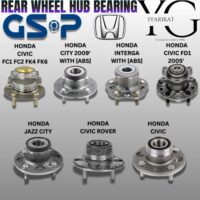 REAR WHEEL HUB BEARING - HONDA CIVIC FC1 FC2 FK4 FK6 / CITY 2009' [ABS] / INTERGA [ABS] / CIVIC FD1 2005' / JAZZ CITY / CIVIC ROVER /CIVIC