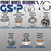 FRONT WHEEL BEARING - TOYOTA VIOS NCP42 / VIOS NCP93 / COROLLA AE80 NISSAN SUNNY B13 / COROLLA EE90 / COROLLA ZZE121 CE120 / SOLUNA AL50 / WIGO [WITH ABS]